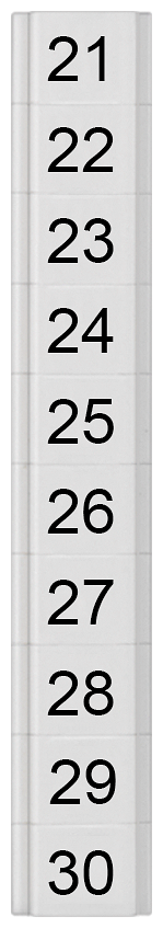 G_I202_XX_74740P 8WH8141-1AB25 LABELS,FLAT, TRANSV.,21-30,S. 4 - Зображення 1
