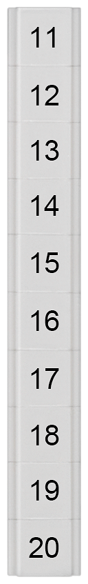 8WH8141-2AB15  LABELS,FLAT,TRANSV.,11-20, S. 5