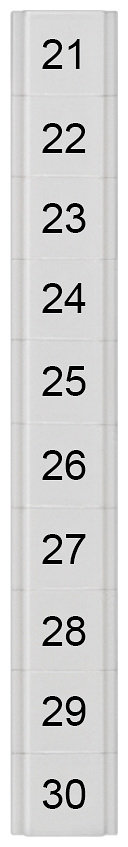 8WH8141-2AB25 LABELS,FLAT,TRANSV.,21-30, S. 5