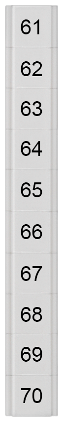 8WH8141-2AB65  LABELS,FLAT,TRANSV.,61-70, S. 5
