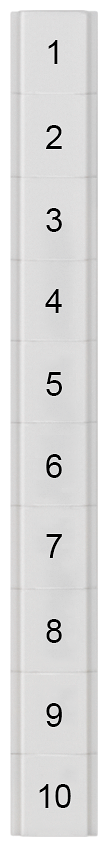 8WH8141-3AB05  LABELS,FLAT,TRANSV.,1-10, S. 6