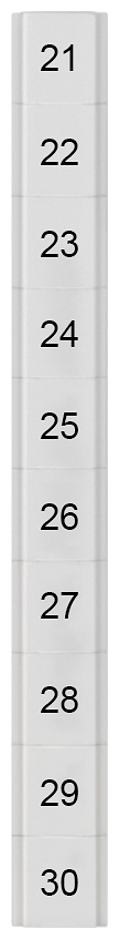 8WH8141-4AB25 LABELS,FLAT,TRANSV.,21-30, S. 8
