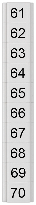 8WH8141-1AB65  LABELS,FLAT, TRANSV.,61-70,S. 4