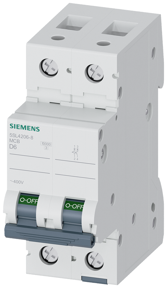 G_I202_XX_78833P 5SL4206-8 CIRCUIT BREAKER 10KA 2POLE D6 - Зображення 1