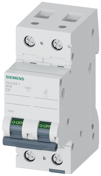 5SL4208-7 CIRCUIT BREAKER 10KA 2POLE C8