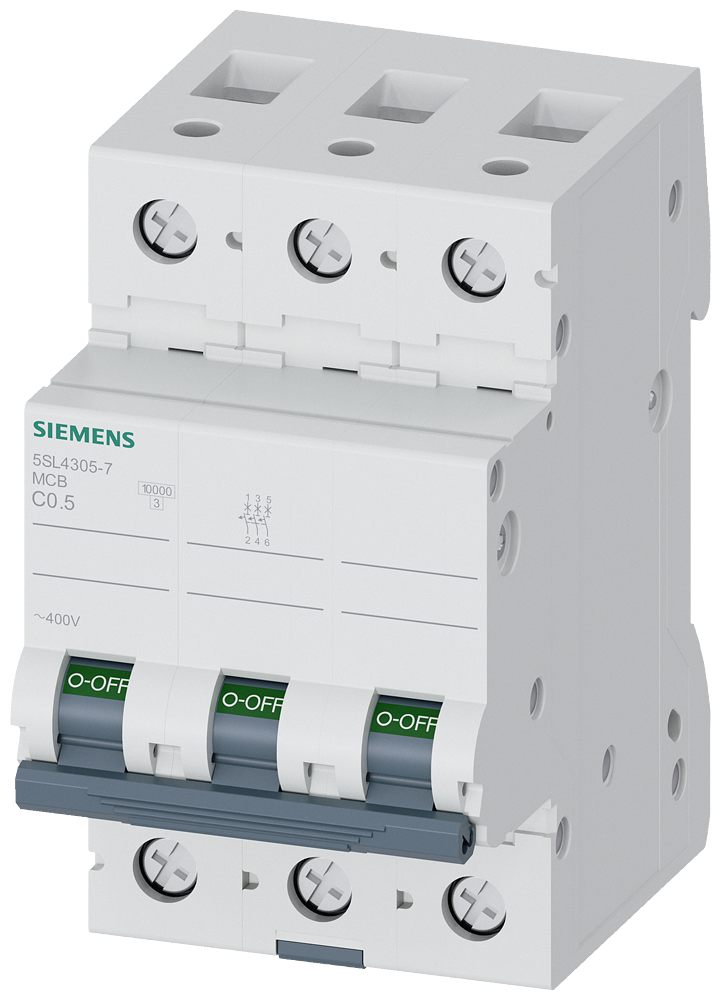 G_I202_XX_78974P 5SL4305-7 CIRCUIT BREAKER 10KA 3POLE C0,5 - Зображення 1