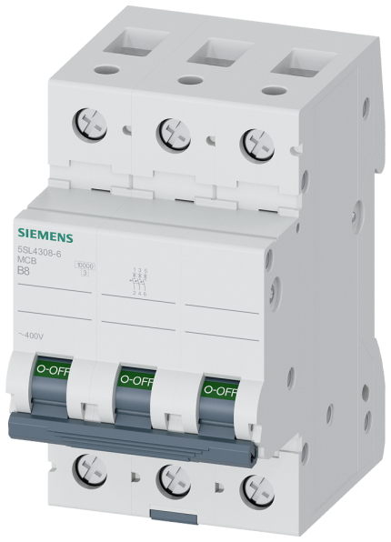 5SL4308-6 CIRCUIT BREAKER 10KA 3POLE B8