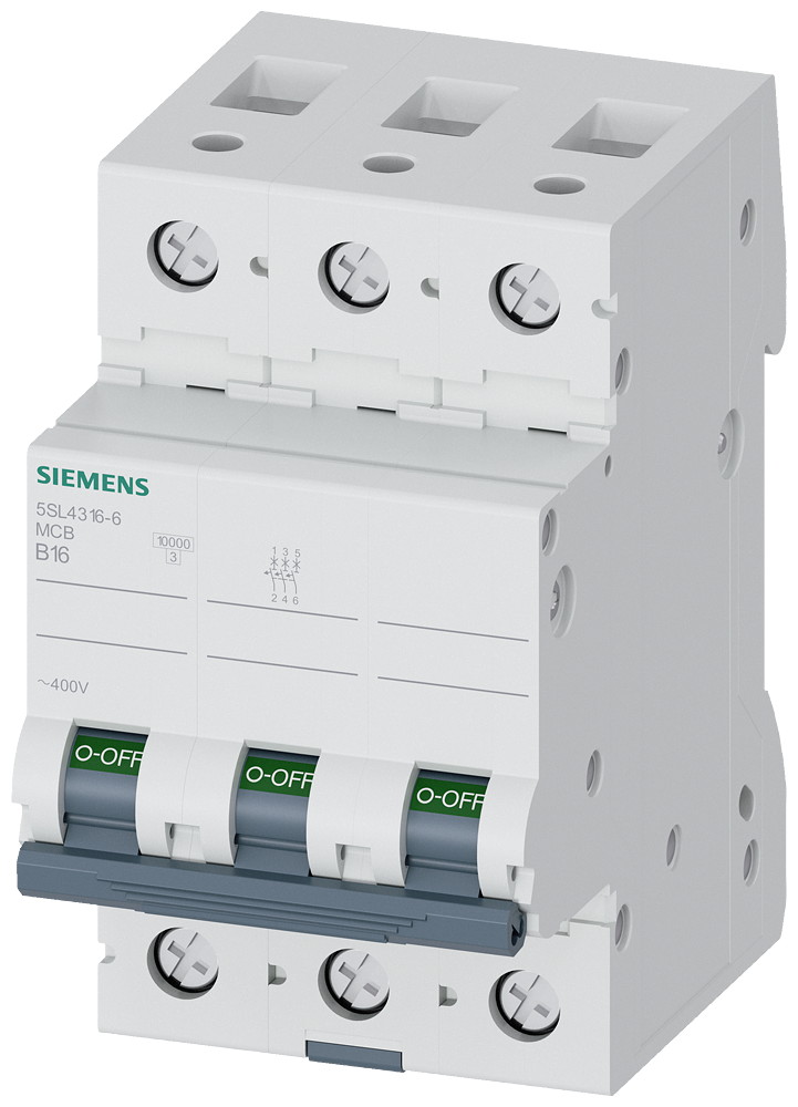 G_I202_XX_79028P 5SL4316-6 CIRCUIT BREAKER 10KA 3POLE B16 - Зображення 1