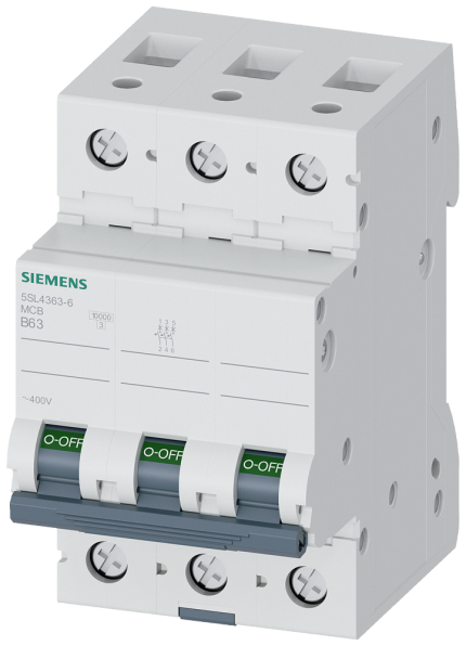 5SL4363-6 CIRCUIT BREAKER 10KA 3POLE B63