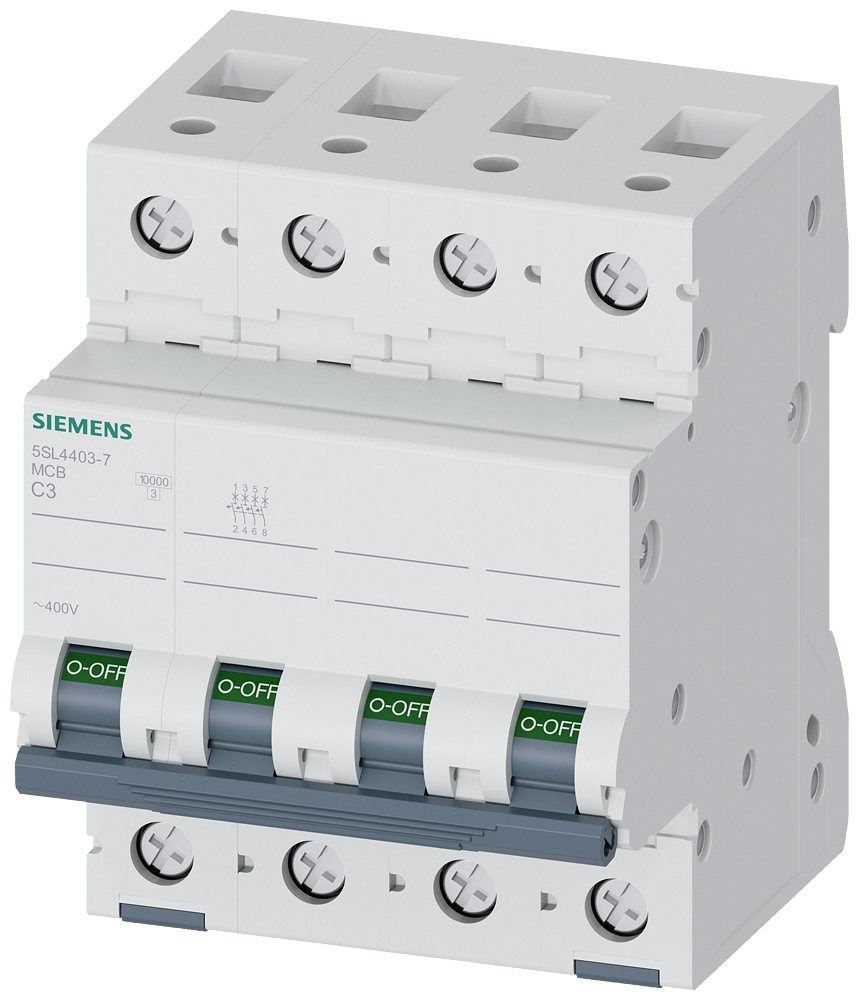 G_I202_XX_79112P 5SL4403-7 CIRCUIT BREAKER 10KA 4POLE C3 - Зображення 1