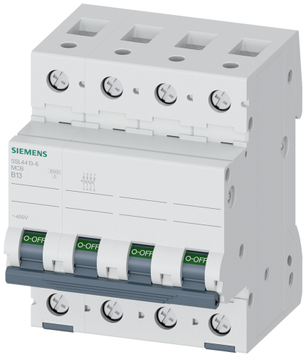 5SL4413-6  CIRCUIT BREAKER 10KA 4POLE B13