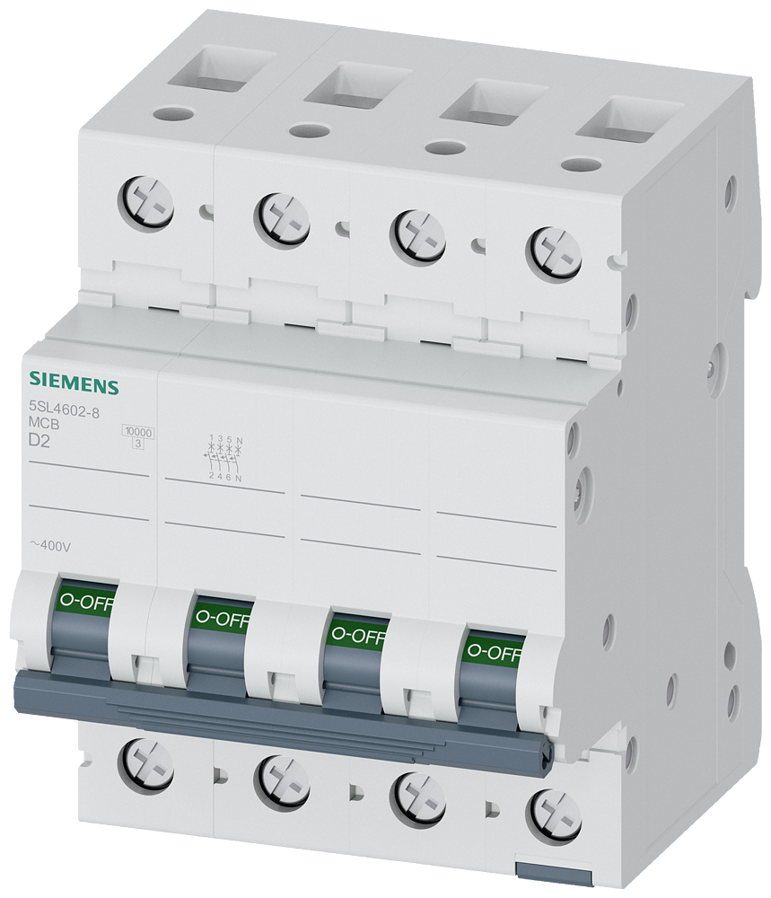 G_I202_XX_79412P 5SL4602-8 CIRCUIT BREAKER 10KA 3+N-POLE D2 - Зображення 1