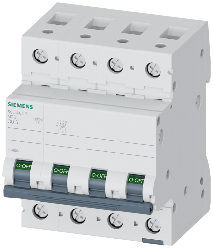5SL4605-7 CIRCUIT BREAKER 10KA 3+N-POLE C0,5