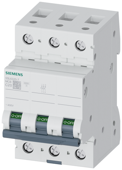 5SL6320-7  CIRCUIT BREAKER 6KA 3POL C20