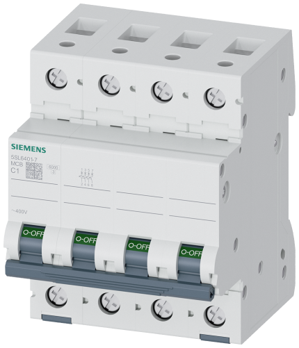 5SL6401-7 CIRCUIT BREAKER 6KA 4POL C1