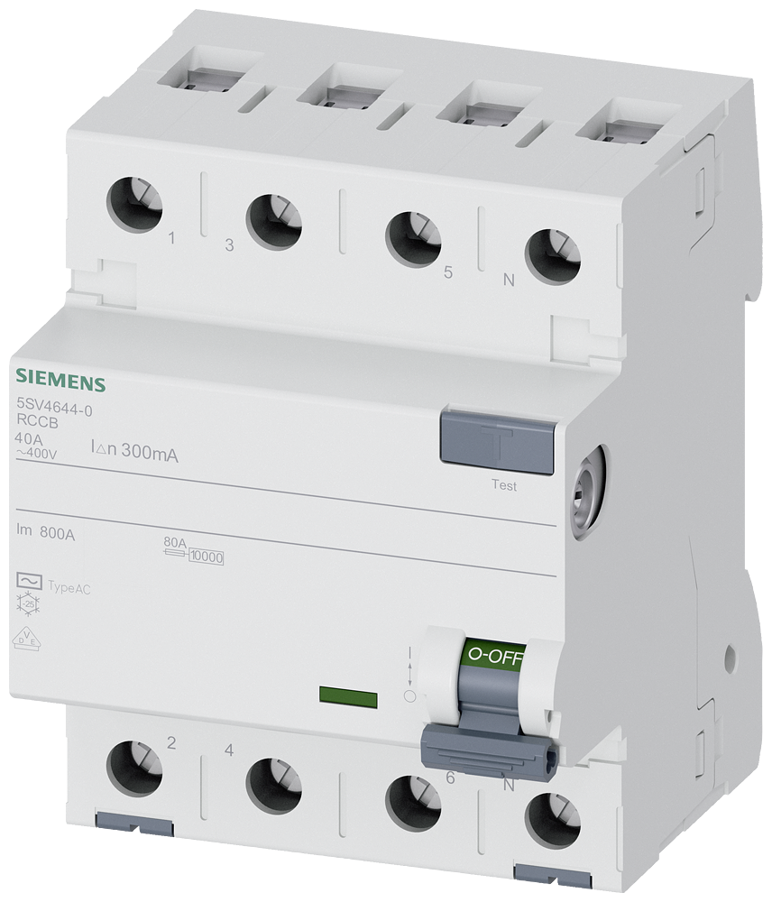 G_I202_XX_87370P 5SV4644-0 RCCB TYPE AC 40/4 300MA 4MW - Зображення 1