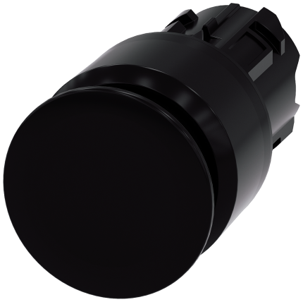 3SU1000-1AA10-0AA0 Mushroom pushbutton, 30mm, black