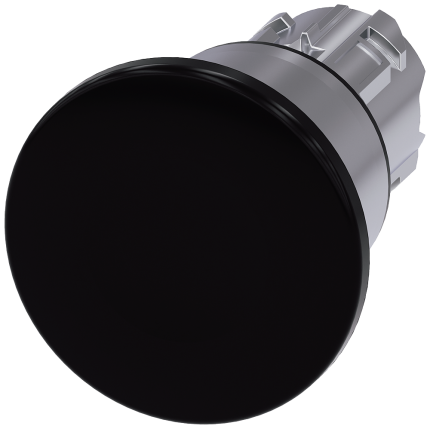 3SU1050-1BA10-0AA0 Mushroom pushbutton, 40mm, black