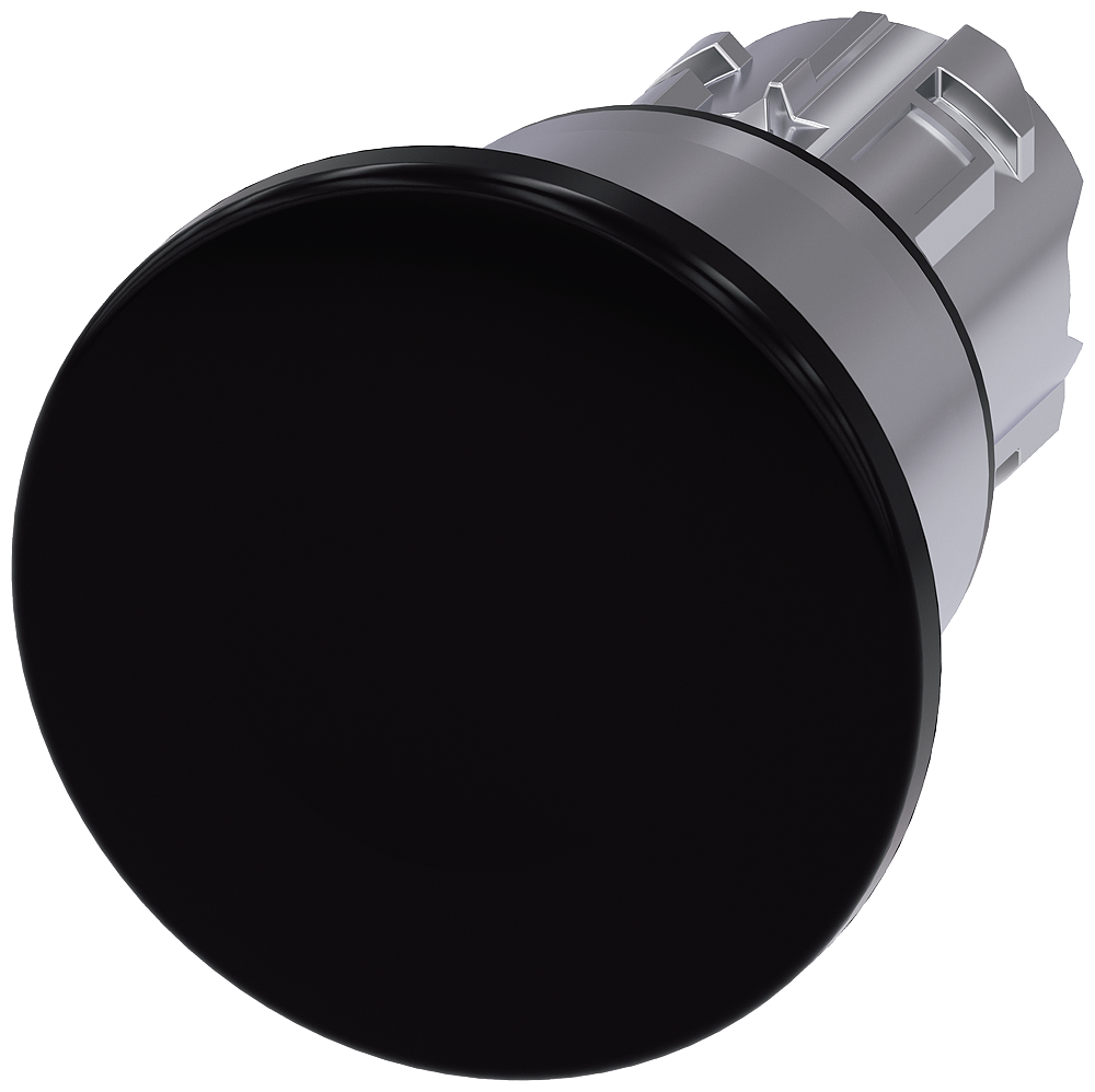 G_IC03_XX_06711P 3SU1050-1BA10-0AA0 Mushroom pushbutton, 40mm, black - Зображення 1