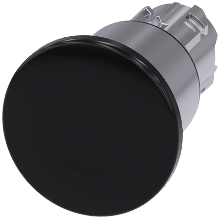 3SU1050-1EA10-0AA0  Mushroom pushbutton, 40mm, black
