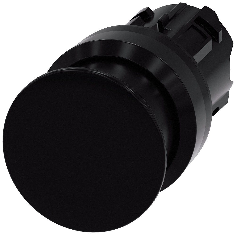 G_IC03_XX_06716P 3SU1000-1AD10-0AA0 Mushroom pushbutton, 30mm, black - Зображення 1