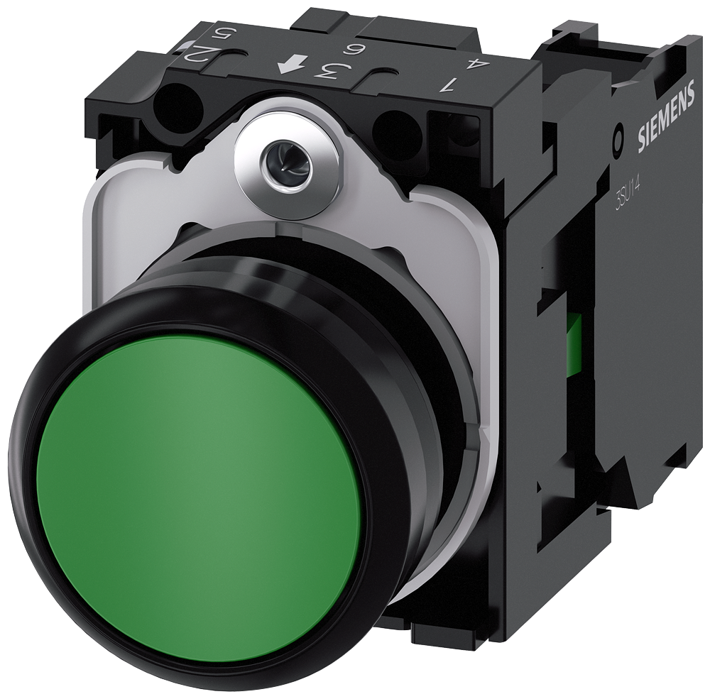 G_IC03_XX_06812P 3SU1100-0AB40-1BA0 Pushbutton, green - Зображення 1
