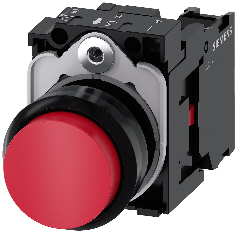G_IC03_XX_06813P 3SU1100-0BB20-1CA0 Pushbutton, red - Зображення 1