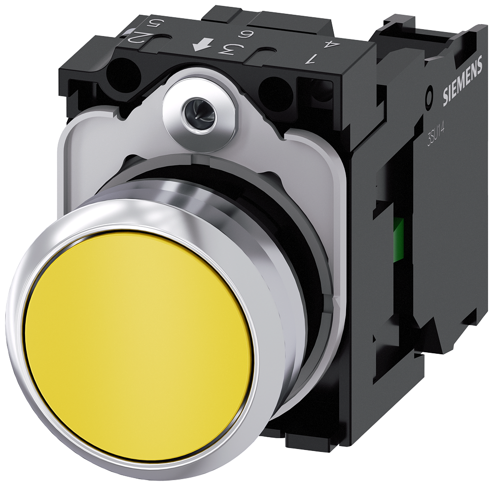 G_IC03_XX_06818P 3SU1150-0AB30-1BA0 Pushbutton, yellow - Зображення 1