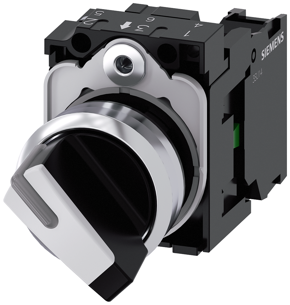 G_IC03_XX_06820P 3SU1150-2BF60-1BA0 Selector switch, O-I, black, white - Зображення 1