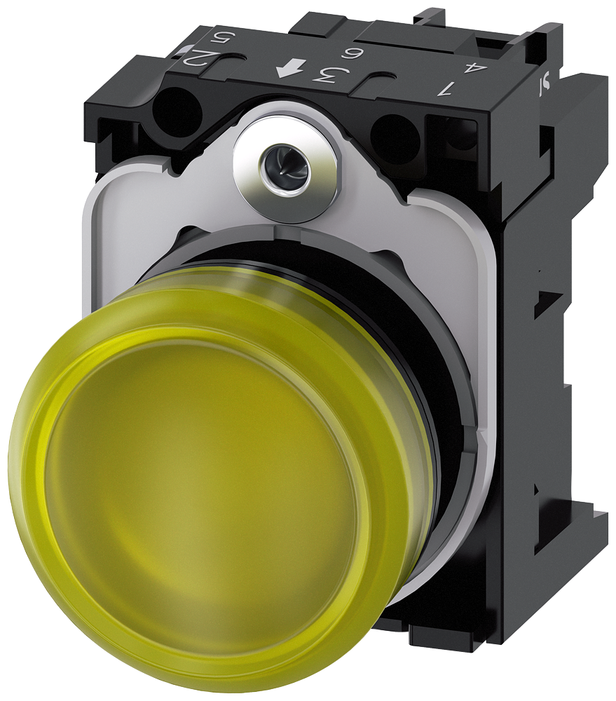 G_IC03_XX_06822P 3SU1102-6AA30-1AA0 Indicator light, yellow - Зображення 1