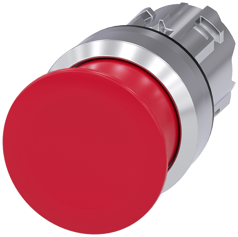 G_IC03_XX_06844P 3SU1050-1AD20-0AA0 Mushroom pushbutton, 30mm, red - Зображення 1