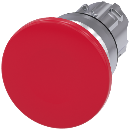 3SU1050-1BD20-0AA0 Mushroom pushbutton, 40mm, red