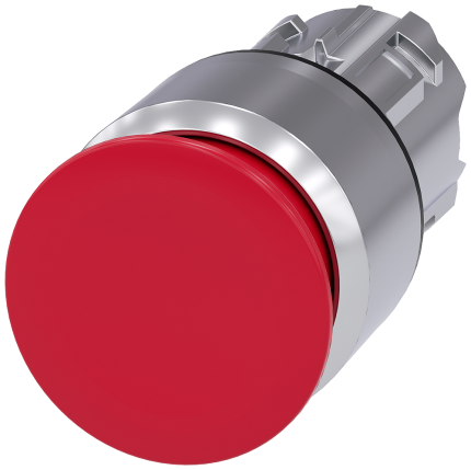 3SU1050-1AA20-0AA0 Mushroom pushbutton, 30mm, red