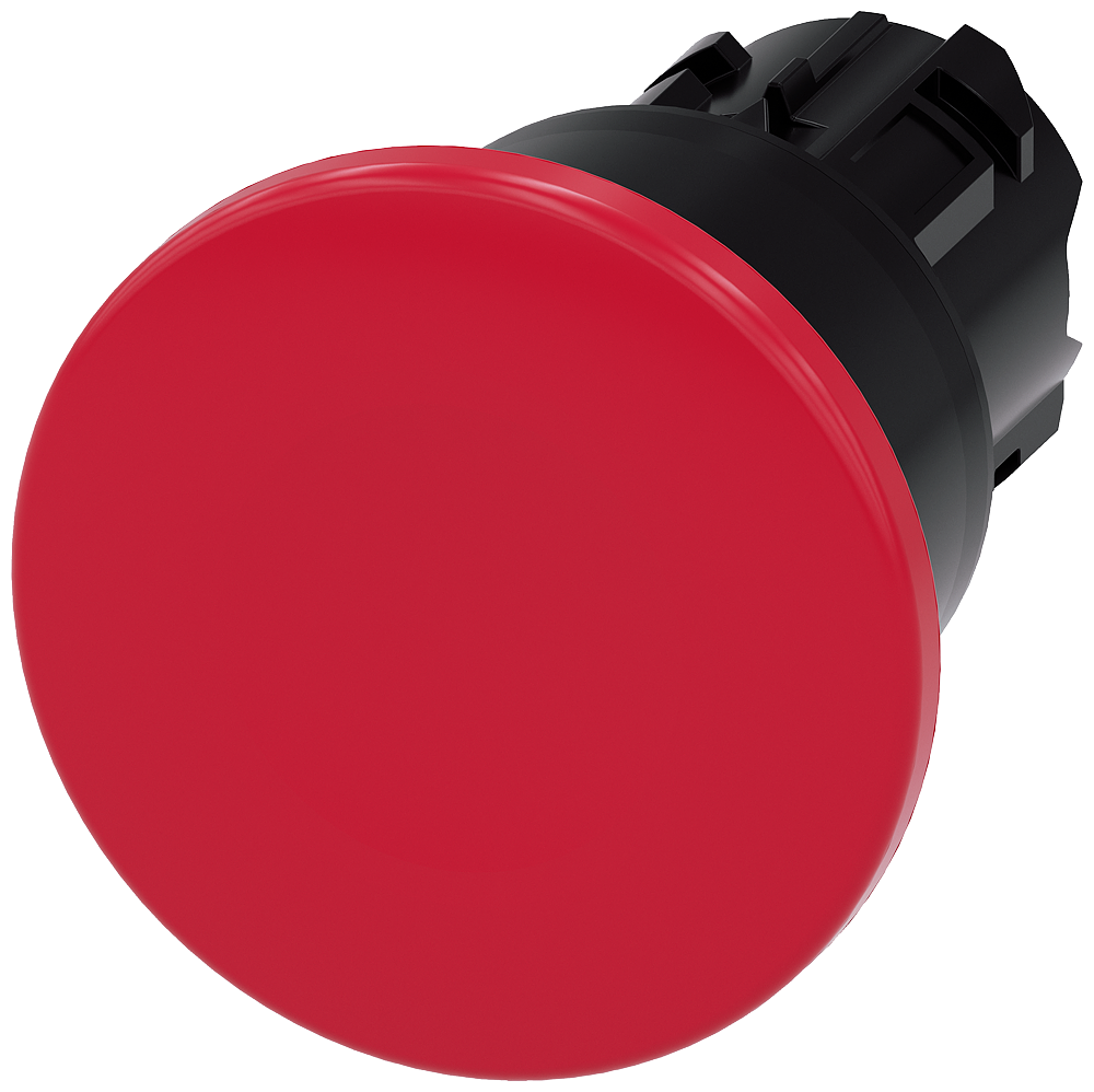 G_IC03_XX_06958P 3SU1000-1BA20-0AA0 Mushroom pushbutton, 40mm, red - Зображення 1