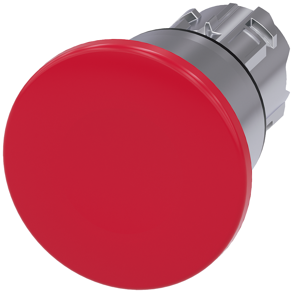 G_IC03_XX_06960P 3SU1050-1BA20-0AA0 Mushroom pushbutton, 40mm, red - Зображення 1