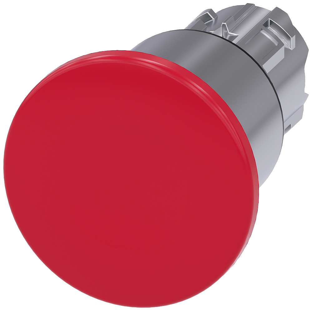 G_IC03_XX_06976P 3SU1050-1ED20-0AA0 Mushroom pushbutton, 40mm, red - Зображення 1