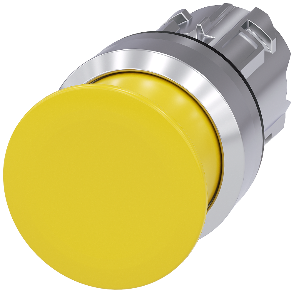 G_IC03_XX_06988P 3SU1050-1AD30-0AA0 Mushroom pushbutton, 30mm, yellow - Зображення 1