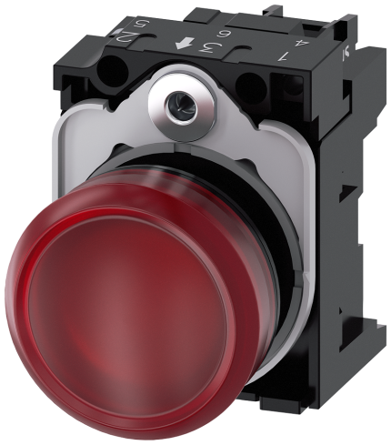3SU1103-6AA20-1AA0  Indicator light, red