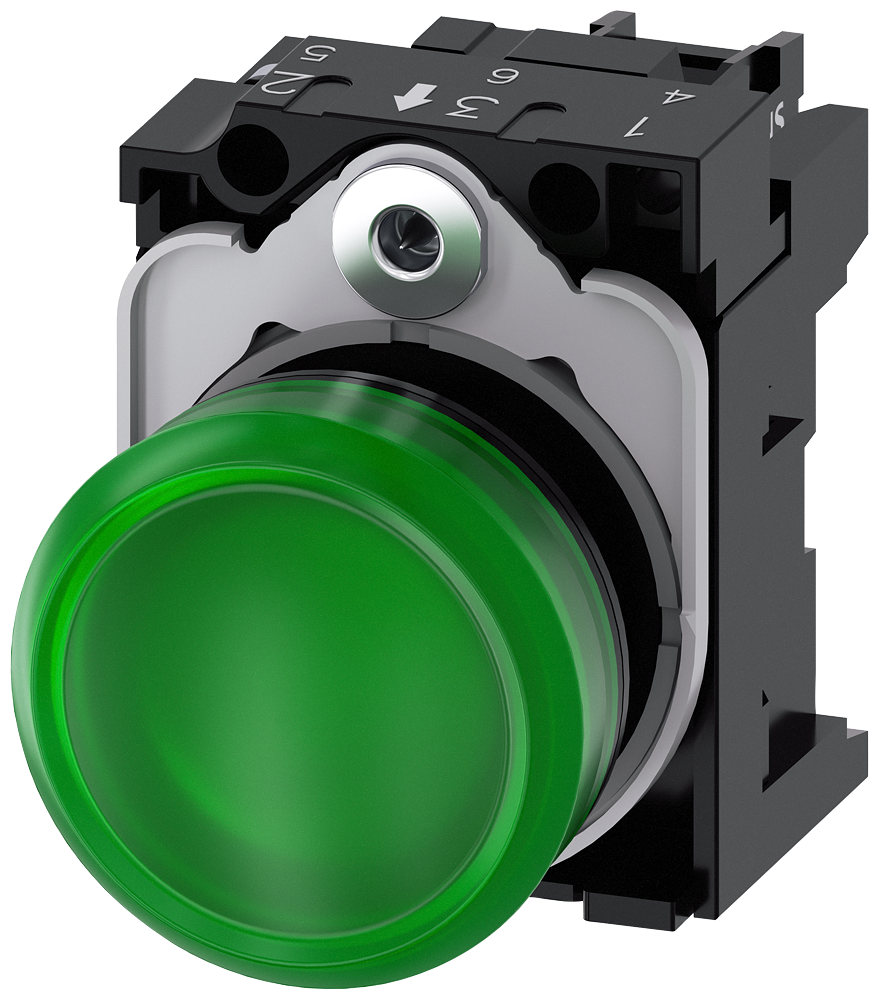 G_IC03_XX_07316P 3SU1102-6AA40-1AA0 Indicator light, green - Зображення 1