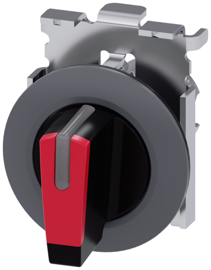 3SU1062-2DL20-0AA0  Selector switch, I-O-II, red