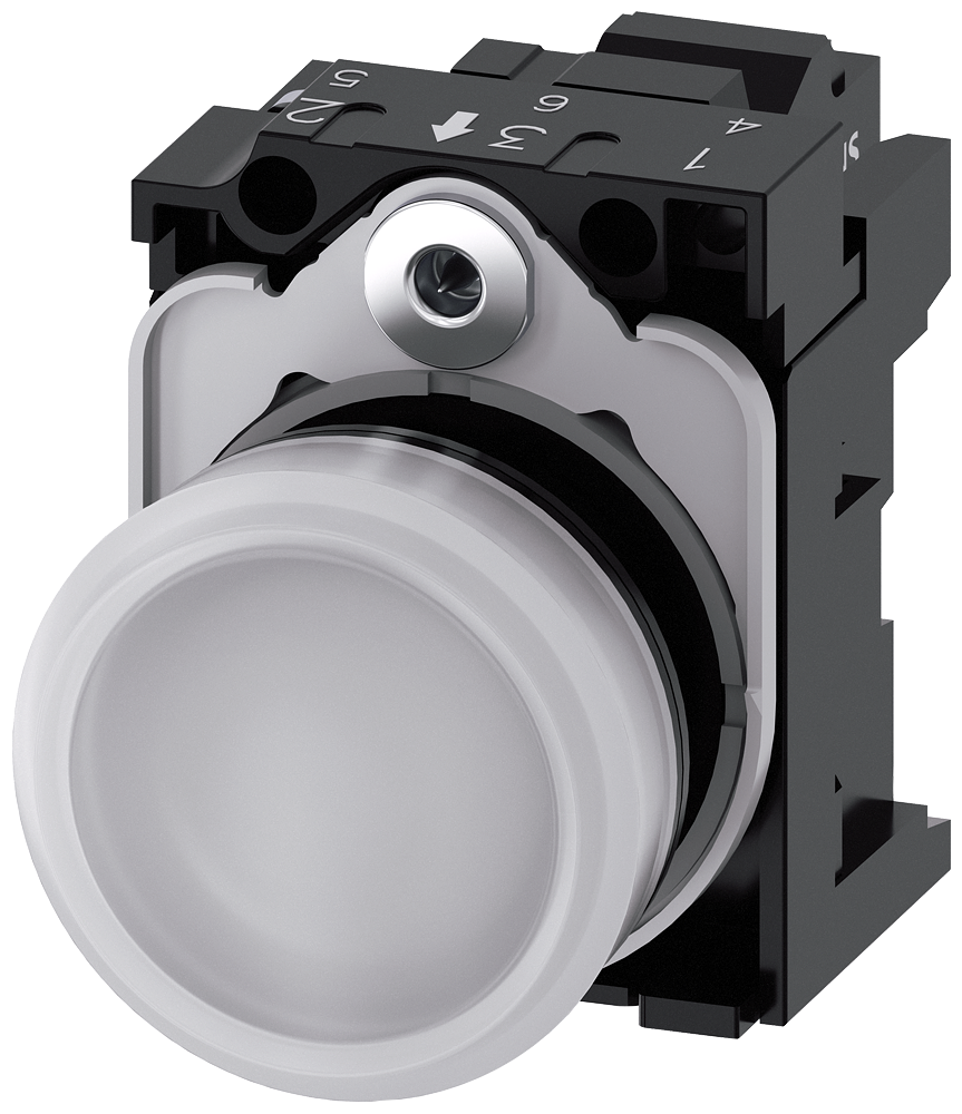 G_IC03_XX_07345P 3SU1102-6AA60-3AA0 Indicator light, white - Зображення 1