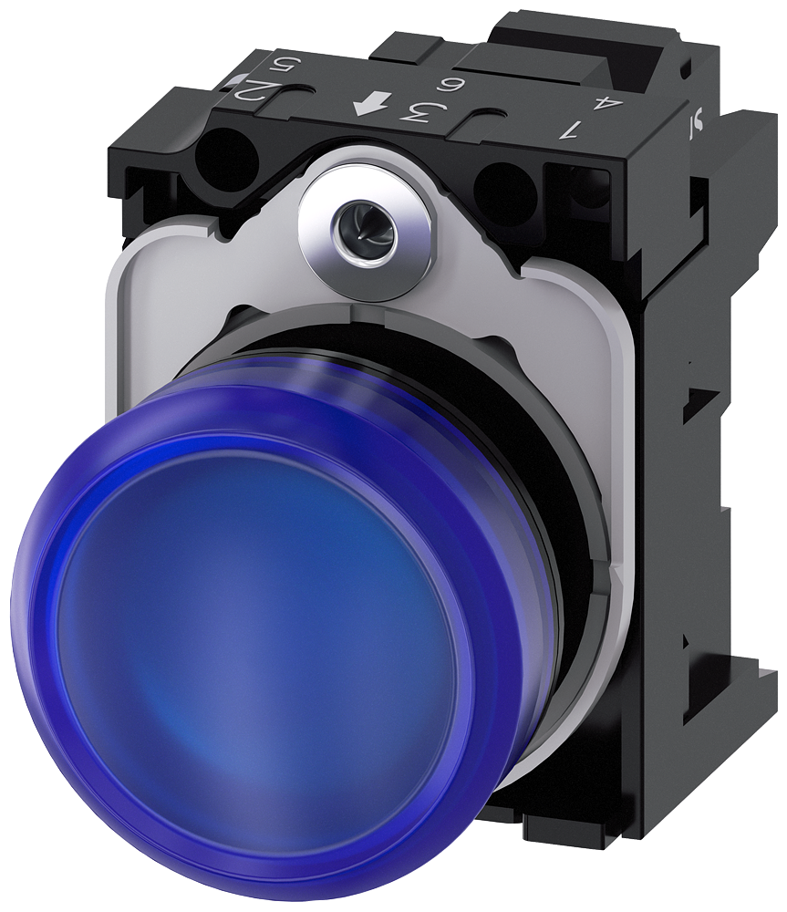 G_IC03_XX_07346P 3SU1102-6AA50-3AA0 Indicator light, blue - Зображення 1