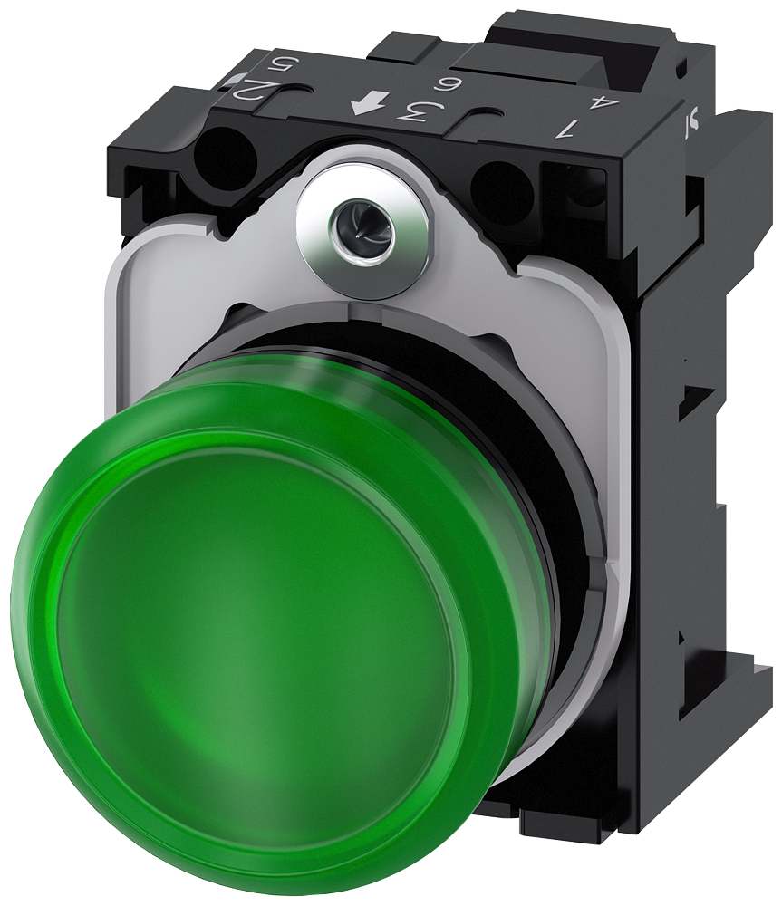 G_IC03_XX_07348P 3SU1102-6AA40-3AA0 Indicator light, green - Зображення 1