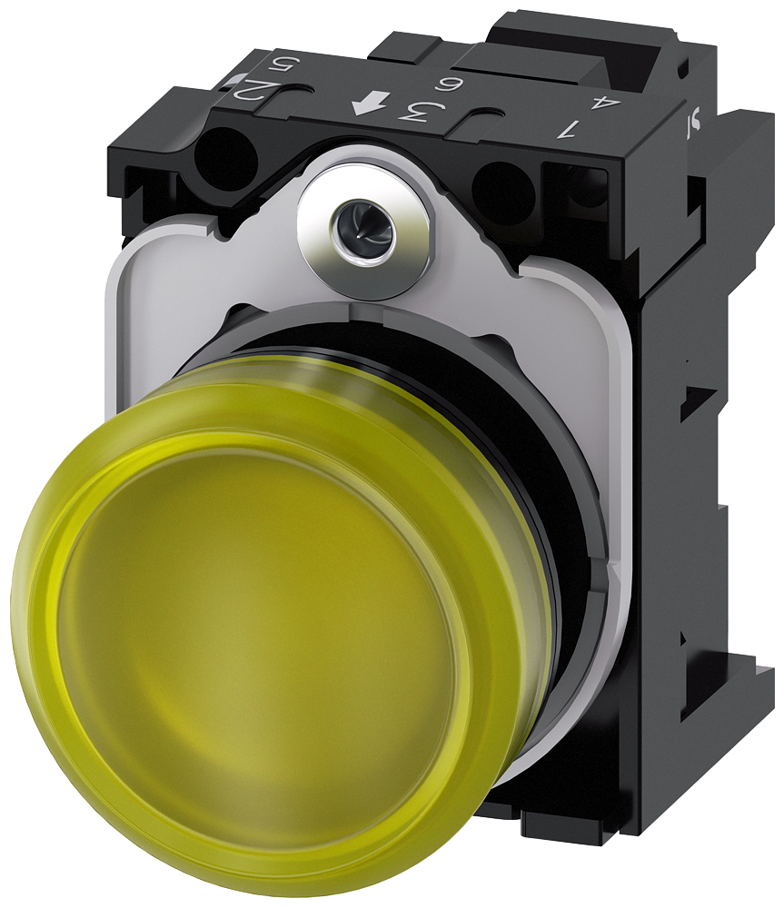 G_IC03_XX_07351P 3SU1102-6AA30-3AA0 Indicator light, yellow - Зображення 1