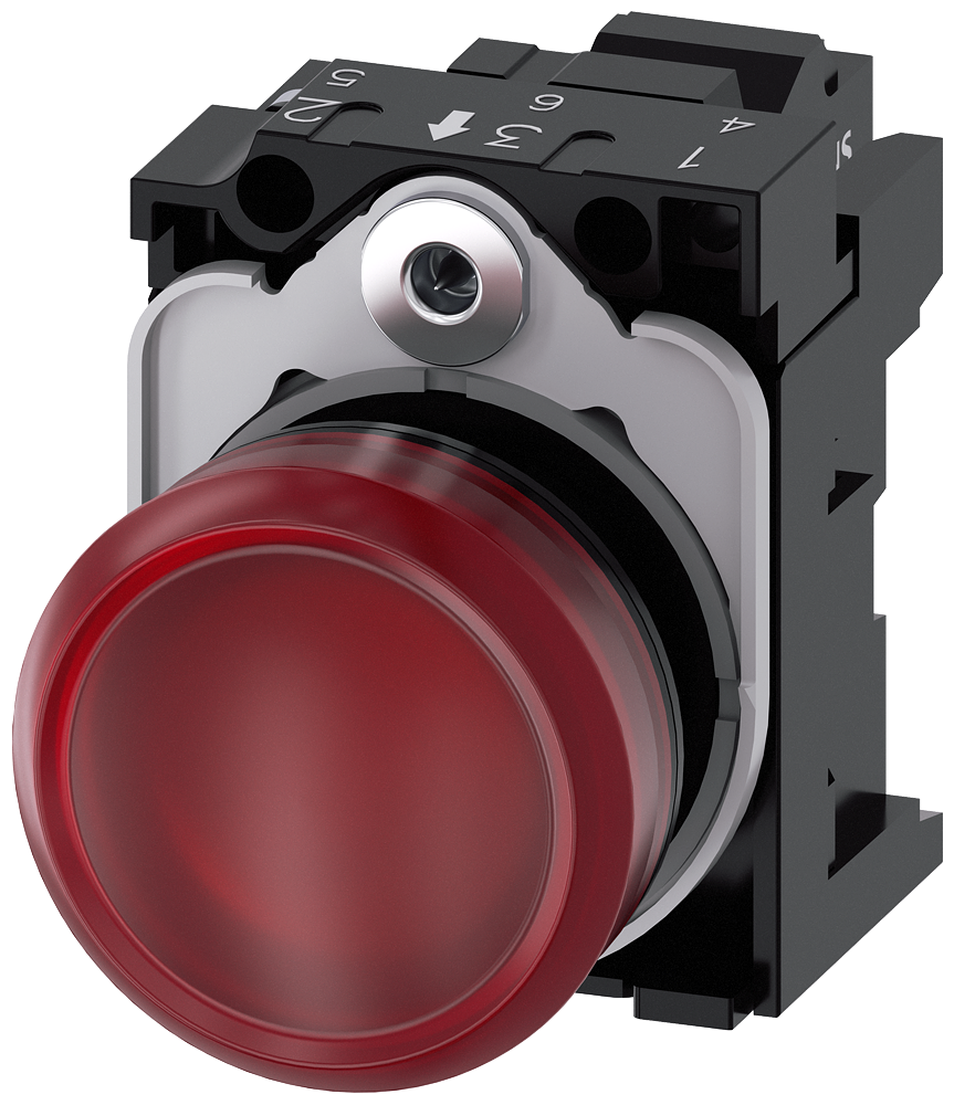G_IC03_XX_07353P 3SU1102-6AA20-3AA0 Indicator light, red - Зображення 1