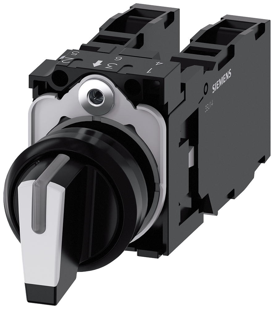G_IC03_XX_07368P 3SU1100-2BL60-1LA0 Selector switch, I-O-II, black, ... - Зображення 1