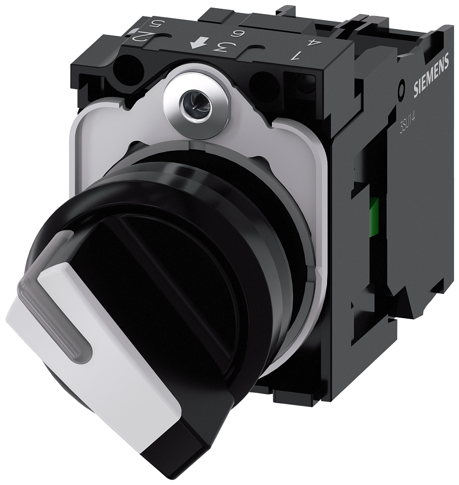 G_IC03_XX_07383P 3SU1103-2BF60-1BA0 Selector switch, O-I, black, white - Зображення 1