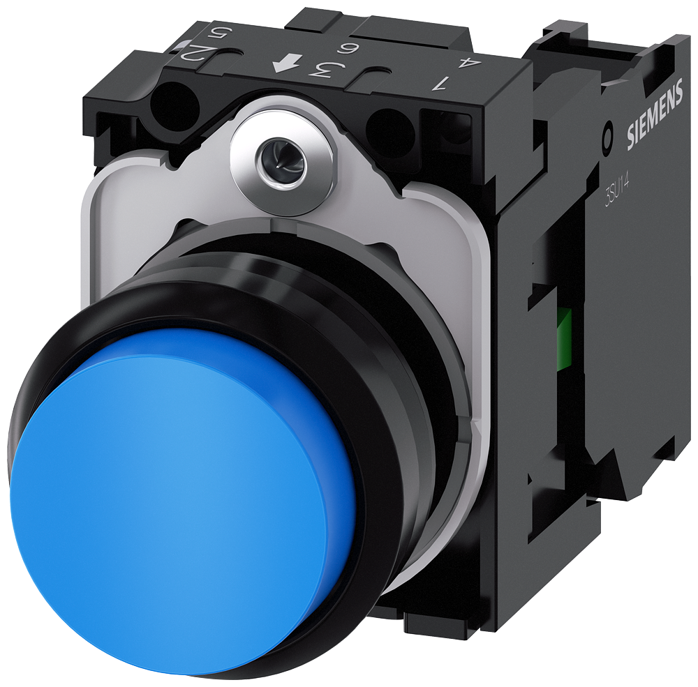 G_IC03_XX_07388P 3SU1100-0BB50-1BA0 Pushbutton, blue - Зображення 1