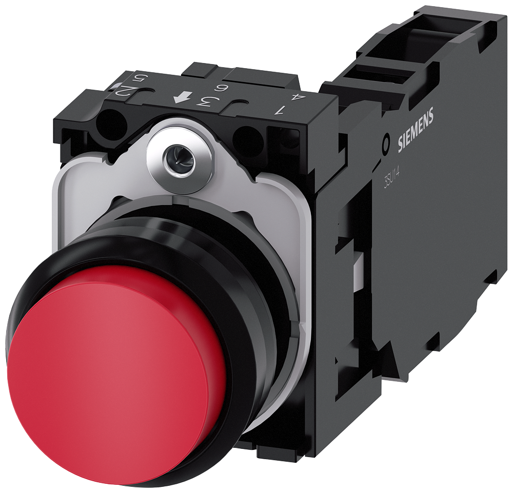 G_IC03_XX_07397P 3SU1100-0BB20-1FA0 Pushbutton, red - Зображення 1
