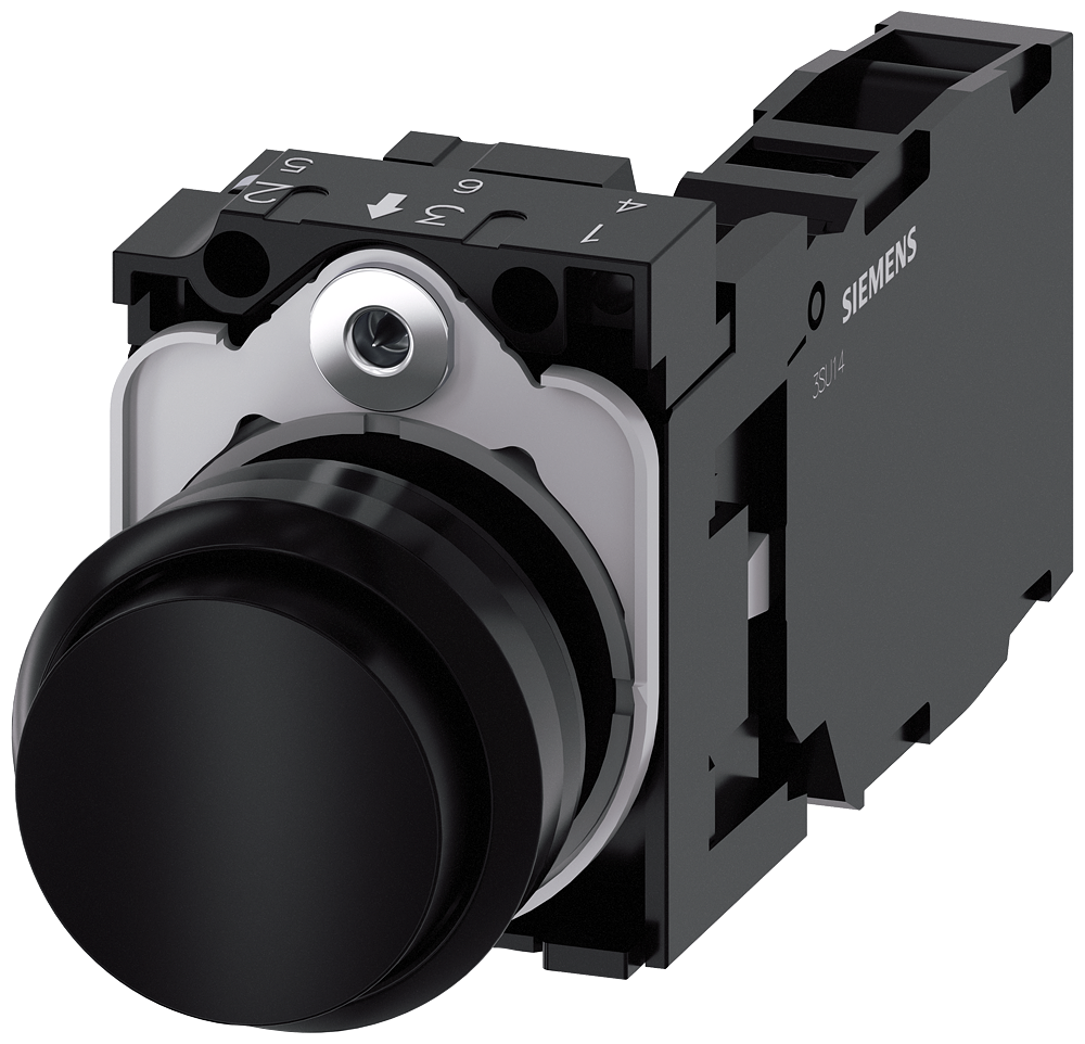 G_IC03_XX_07400P 3SU1100-0BB10-1FA0 Pushbutton, black - Зображення 1